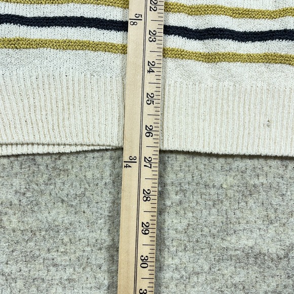 Vintage Grandpa Sweater Men Large Green Blue Geometric Colorblock Collared Italy - Picture 8 of 11